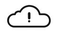 Cloud Warning Sign: Important Alert or Error Notification, vector design Generative AI Royalty Free Stock Photo