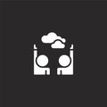 cloud watching icon. Filled cloud watching icon for website design and mobile, app development. cloud watching icon from filled Royalty Free Stock Photo