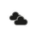 Cloud weather button - vector Cloud rainy symbol - forecast symbol