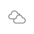 Cloud weather button - vector Cloud rainy