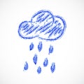 Cloud, weather icon. Vector illustration/ EPS 10 Royalty Free Stock Photo