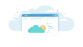 Cloud Web Hosting Interface, vector design Generative AI Royalty Free Stock Photo
