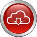 Cloud web icon button Royalty Free Stock Photo