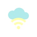 Cloud, wi-fi icon. Simple color vector elements of internet storage icons for ui and ux, website or mobile application Royalty Free Stock Photo