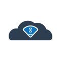 Cloud WiFi Icon. Rainbow Icon Royalty Free Stock Photo