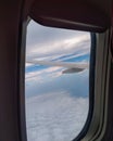 Cloud from window airplane