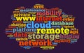 Cloud word cloud concept Royalty Free Stock Photo