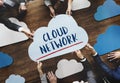 Cloud Words Online Technology Network Concept Royalty Free Stock Photo