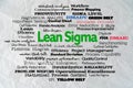 A cloud of words and terms relating Lean Sigma Royalty Free Stock Photo