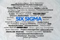A cloud of words and terms relating Six Sigma Royalty Free Stock Photo