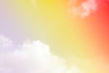 Cloud yellow, red, orange rainbow sky pastel abstract gradient blurred. Royalty Free Stock Photo