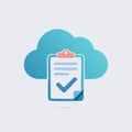 CloudBased Task Completion and Approval Icon Royalty Free Stock Photo