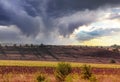 Cloudburst over the hill