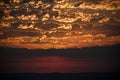 Sky and clouds during the sunset with never seen colors