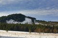 Cloudes and trees, winter landscape in ÃÂ umava in HorskÃÂ¡ Kvilda, Czech republic