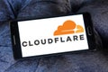 Cloudflare company logo Royalty Free Stock Photo