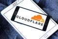 Cloudflare company logo Royalty Free Stock Photo