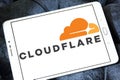 Cloudflare company logo Royalty Free Stock Photo