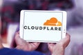 Cloudflare company logo Royalty Free Stock Photo
