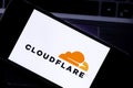 Cloudflare editorial. Illustrative photo for news about Cloudflare - an American web infrastructure and website security company