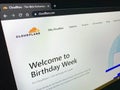 Cloudflare web page on computer screen Royalty Free Stock Photo