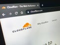 Cloudflare web page on computer screen
