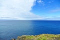 Cloudfrount creating different shades of blue in the Icelandic sea