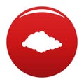 Cloudiness icon vector red