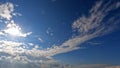 nebulosity rare cute white cumulus clouds in the summer sky - photo of nature