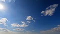 cloudiness rare beautiful white cumulus clouds in the summer sky - photo of nature