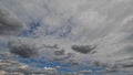 cloudiness rare cute white cumulus in the summer sky - photo of nature