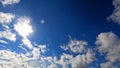 cloudiness rare nice white cumulus clouds in the summer sky - photo of nature