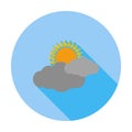 Cloudiness single vector flat icon
