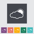 Cloudiness single flat icon.