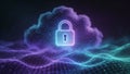 Cloudlock: Security in Digital FlowCloudlock: Security in Digital Flow Royalty Free Stock Photo