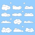 Cloud vector set Royalty Free Stock Photo