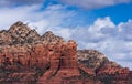 Clouds above Coffee Pot Rock Formation within Coconino National Forest, Arizona.