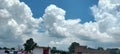 Clouds above indian houses in champaran, bihar Royalty Free Stock Photo