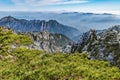 Clouds above the mountain peaks of Huangshan National park Royalty Free Stock Photo