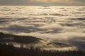 Clouds above mountains Royalty Free Stock Photo