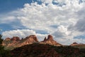 Clouds above the red rock cliffs of Sedona Arizona Royalty Free Stock Photo