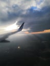 Clouds aeroplane window Strang formation