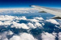 Clouds airplane blue sky flight