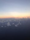Clouds From the Airplane Window Royalty Free Stock Photo