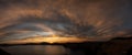 Clouds Arch Over The Horizon At Sunset Over Crater Lake Royalty Free Stock Photo