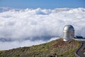Clouds around observatory Royalty Free Stock Photo