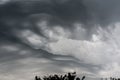 Clouds in a asperitas formation.. Royalty Free Stock Photo