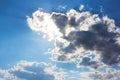 Clouds on a background of blue sky