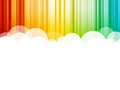 Clouds background colorful stripes Royalty Free Stock Photo