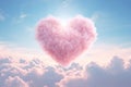 Clouds background weather valentine shape symbol romance blue nature day abstract sky white love Royalty Free Stock Photo